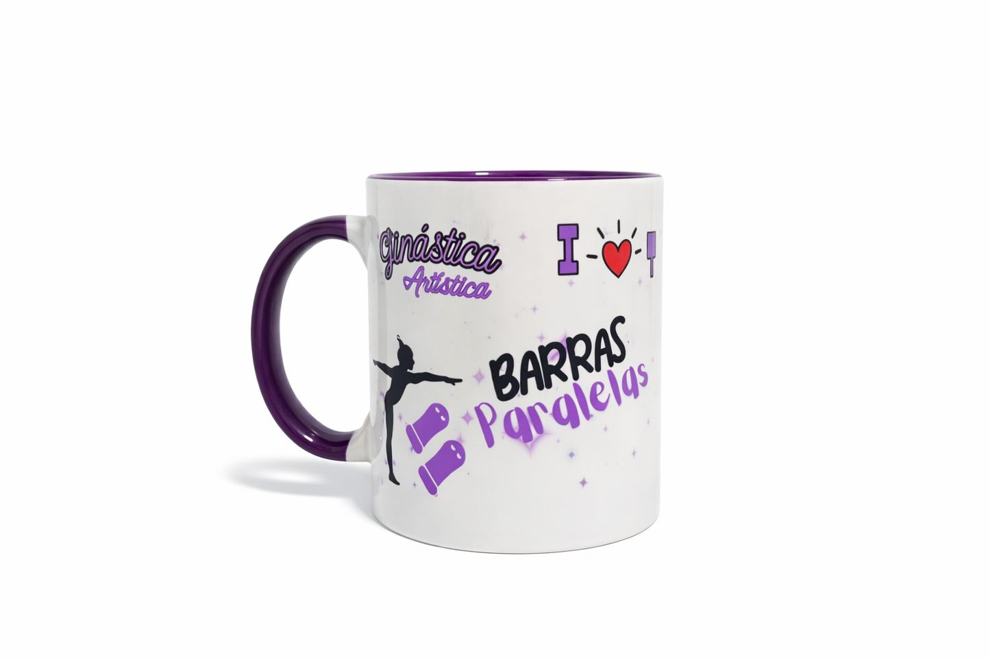 Caneca Ginástica Artística – I Love Treinar Barras Paralelas