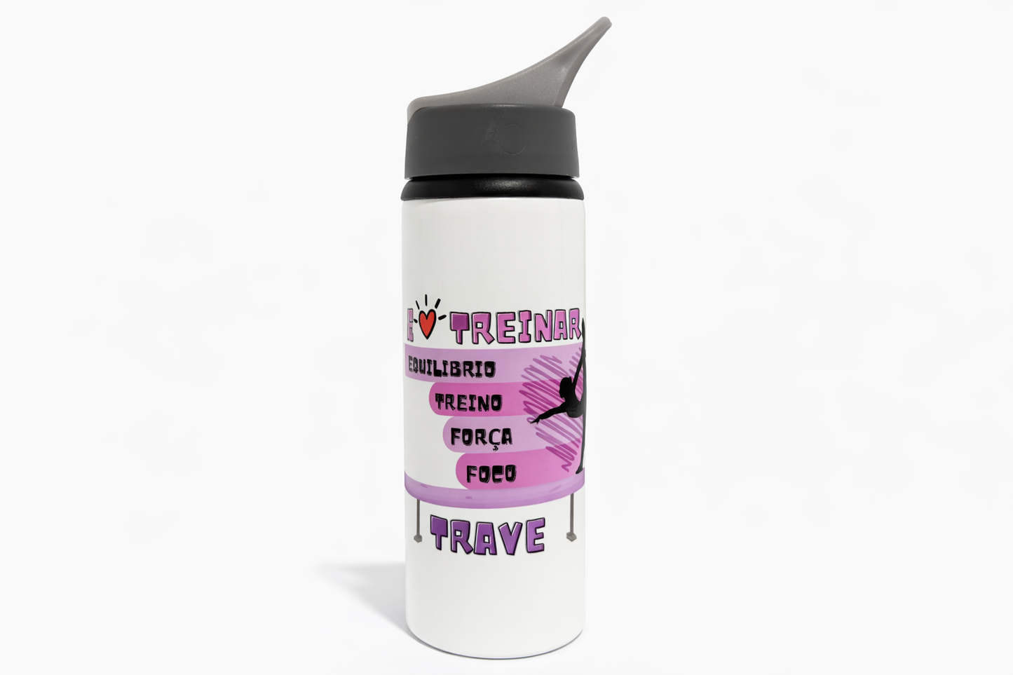 Garrafa Squeeze Ginástica Artística  I Love Treinar – Trave