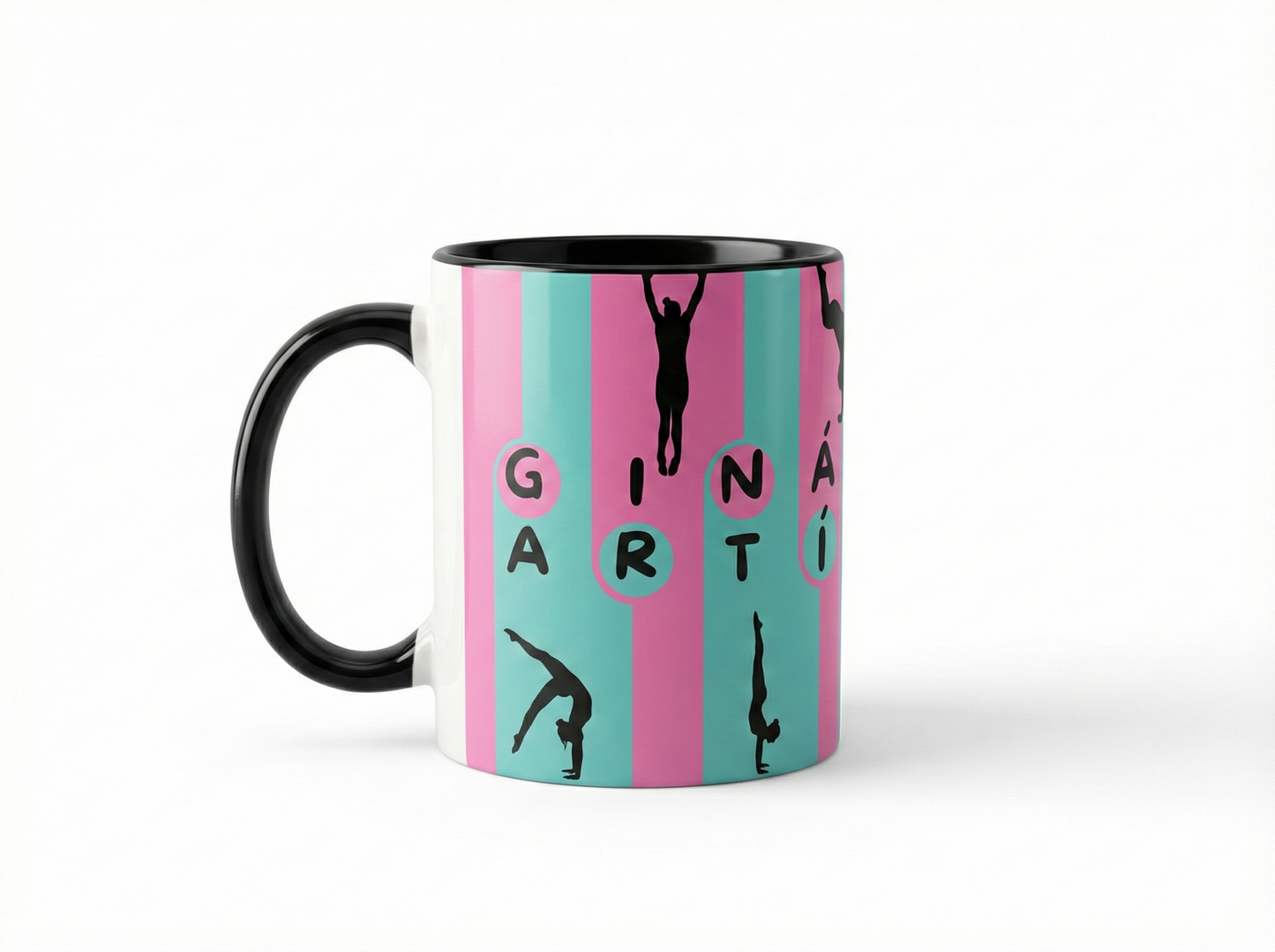 Caneca Ginástica Artística – Estilo Teen Fashion Rosa e Verde