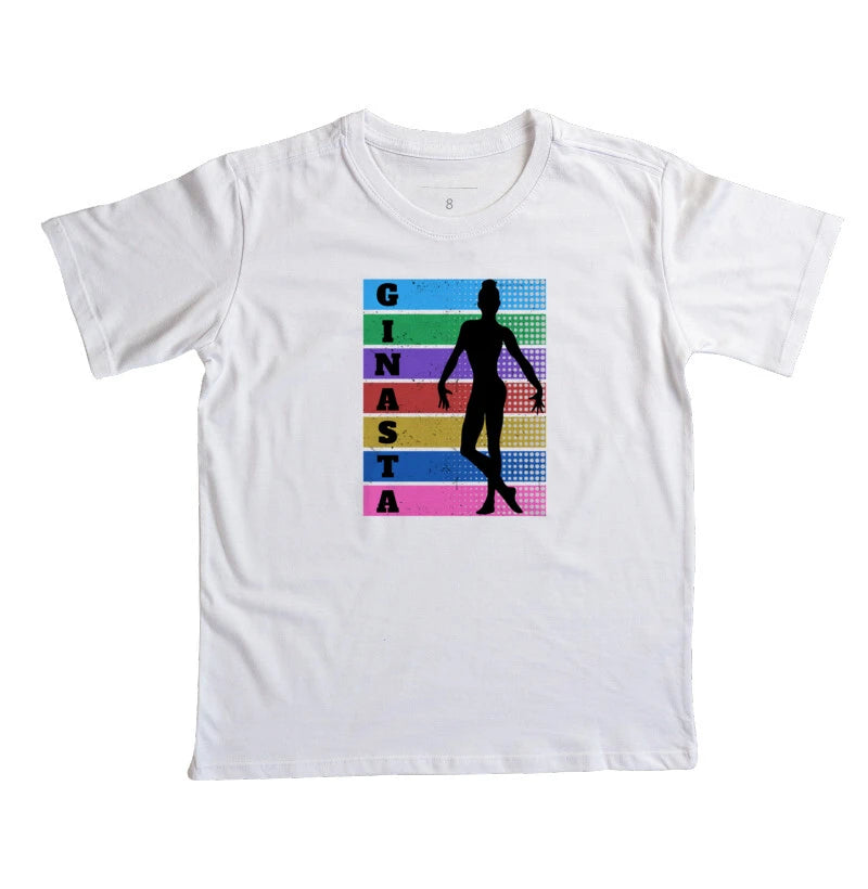 Camiseta Ginástica Artistica - Arco-Íris de Movimento Ginástico
