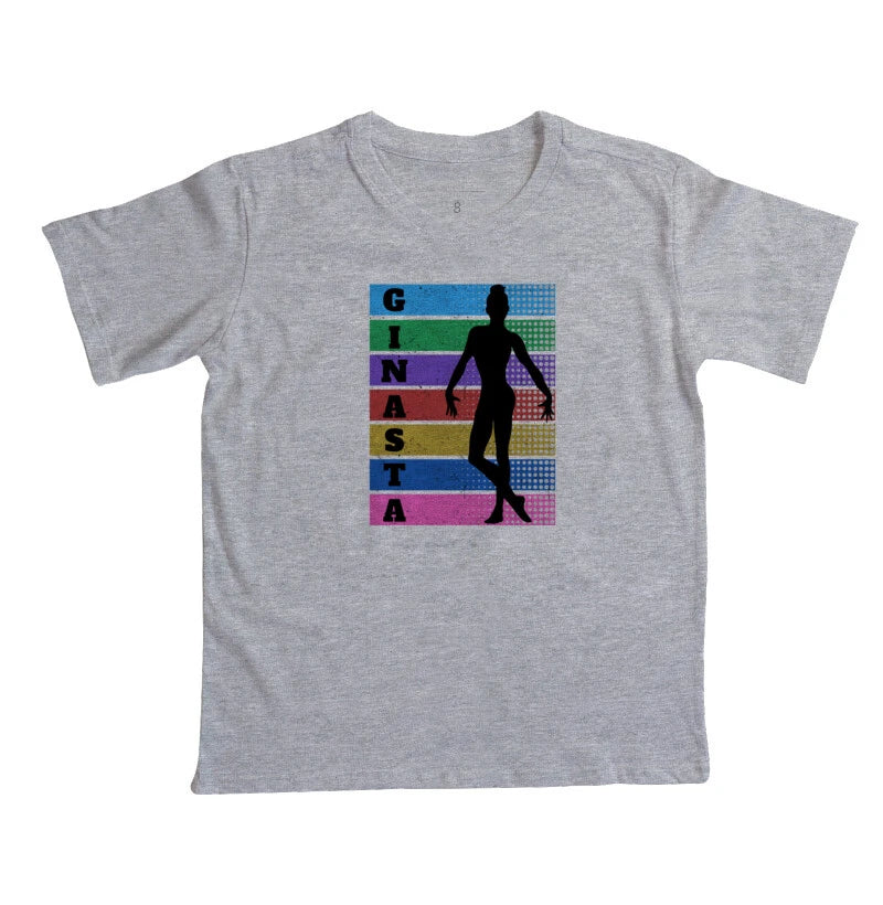 Camiseta Ginástica Artistica - Arco-Íris de Movimento Ginástico